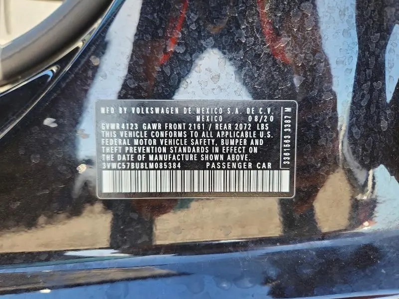 2020 VOLKSWAGEN JETTA S  