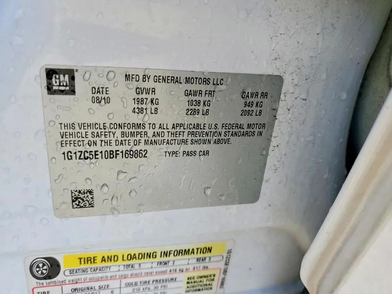 2011 CHEVROLET MALIBU 1LT  