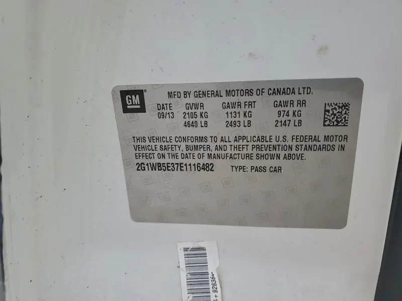 2014 CHEVROLET IMPALA LIMITED LT  