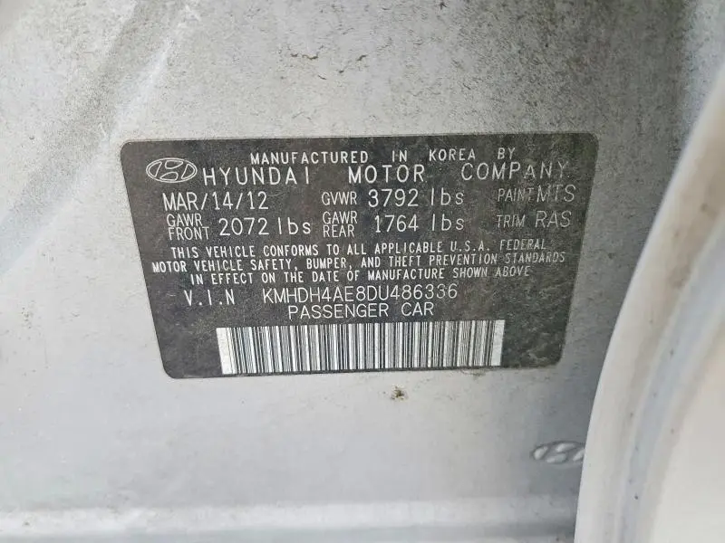 2013 HYUNDAI ELANTRA LIMITED  
