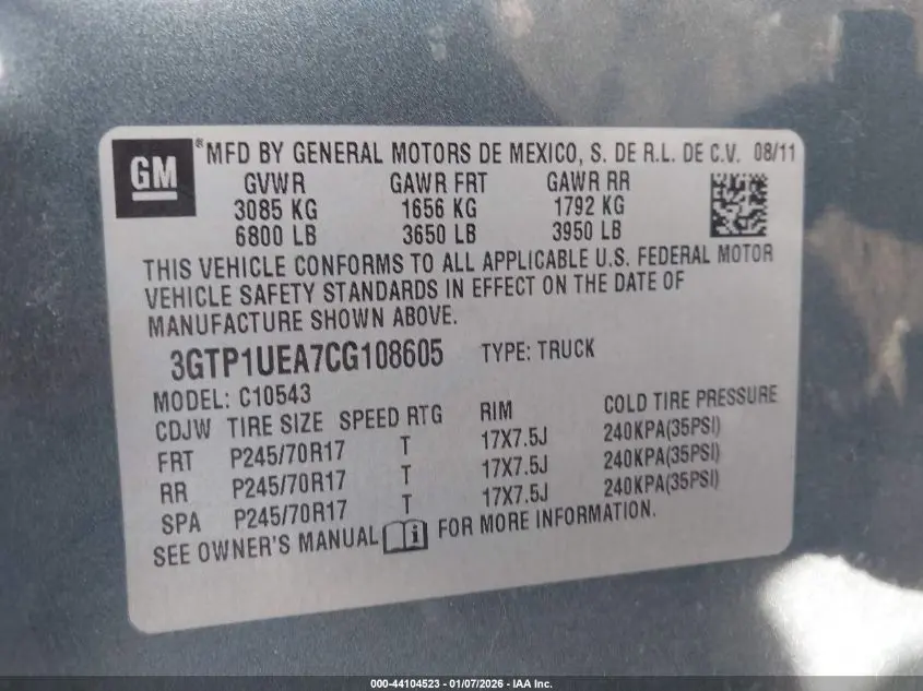 2012 GMC SIERRA 1500 SL