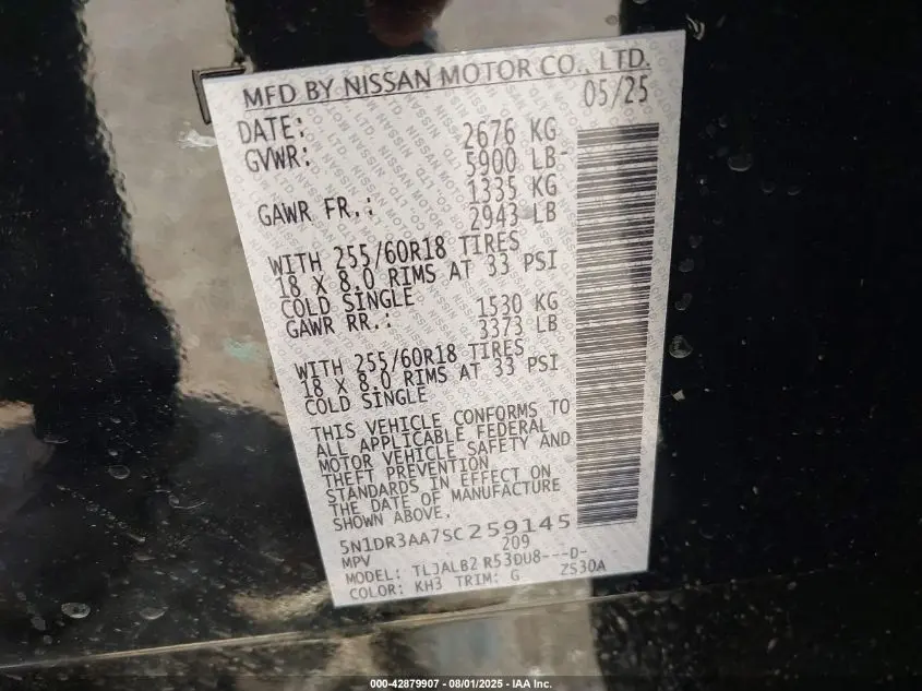 2025 NISSAN PATHFINDER S FWD