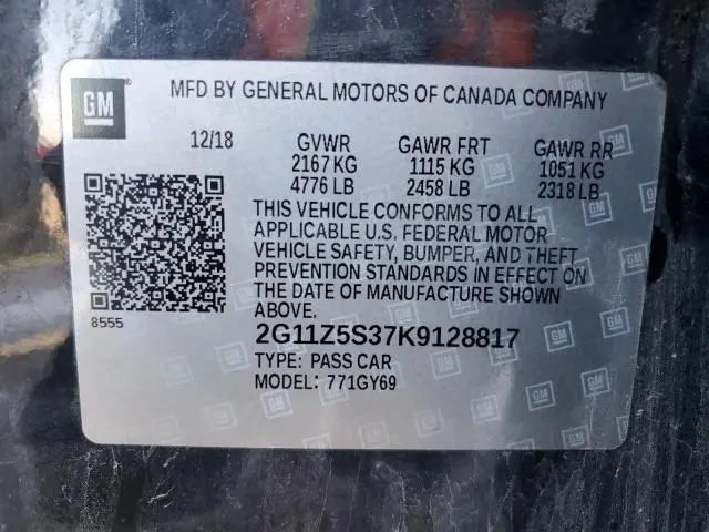 2019 CHEVROLET IMPALA LT  