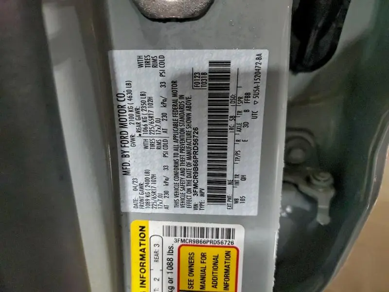 2023 FORD BRONCO SPORT BIG BEND  