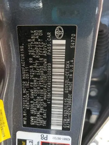 2012 TOYOTA CAMRY SE  