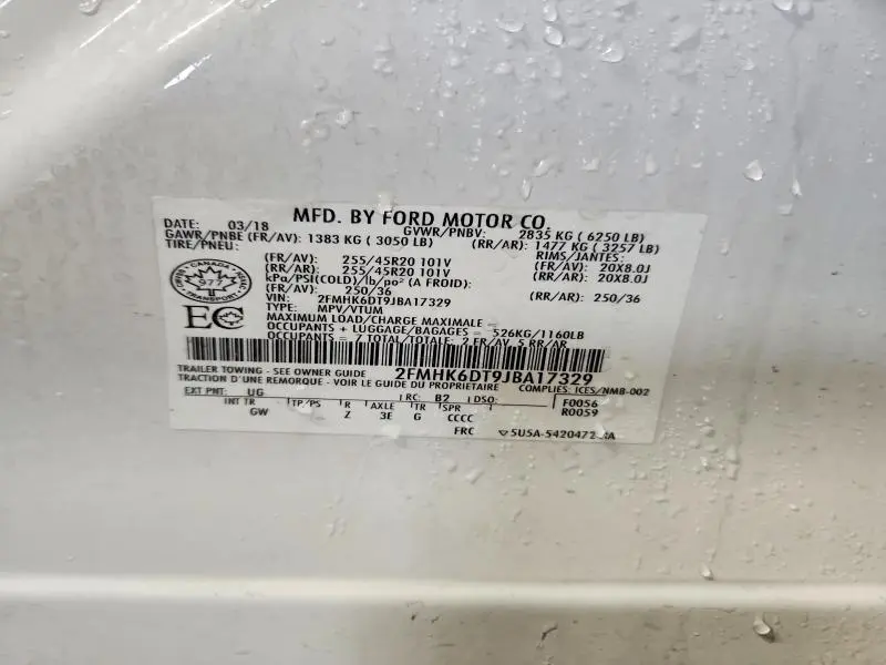 2018 FORD FLEX LIMITED  