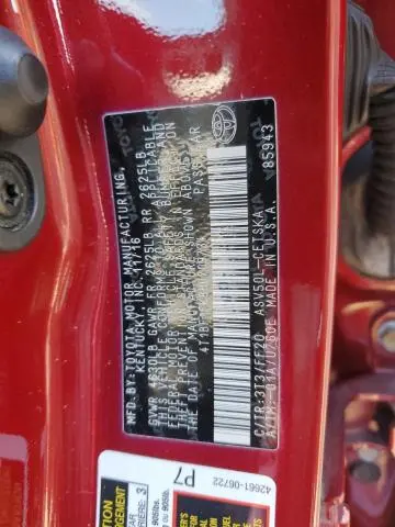 2017 TOYOTA CAMRY LE  