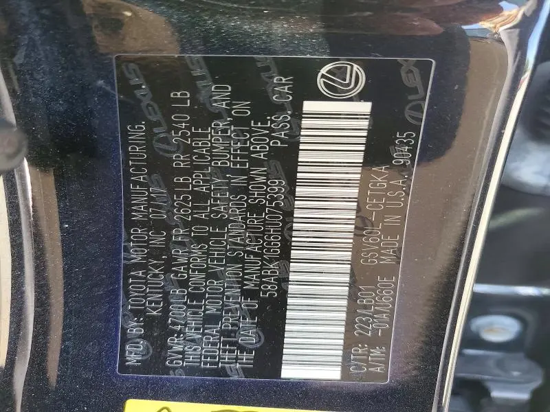 2017 LEXUS ES 350  