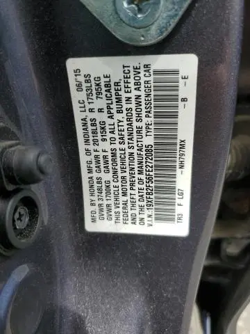 2015 HONDA CIVIC LX  