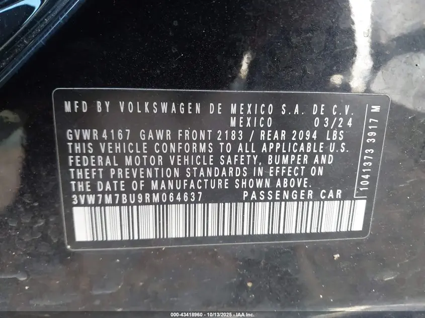 2024 VOLKSWAGEN JETTA 1.5T SE