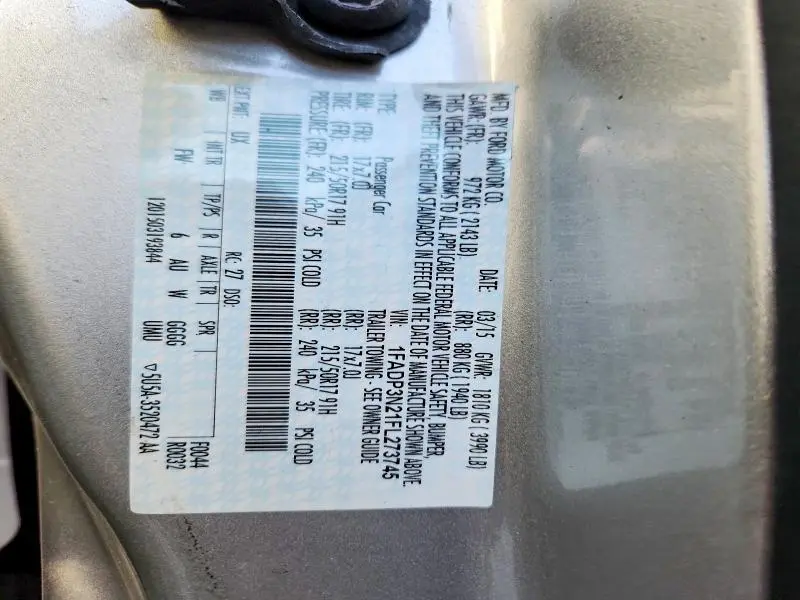 2015 FORD FOCUS TITANIUM  