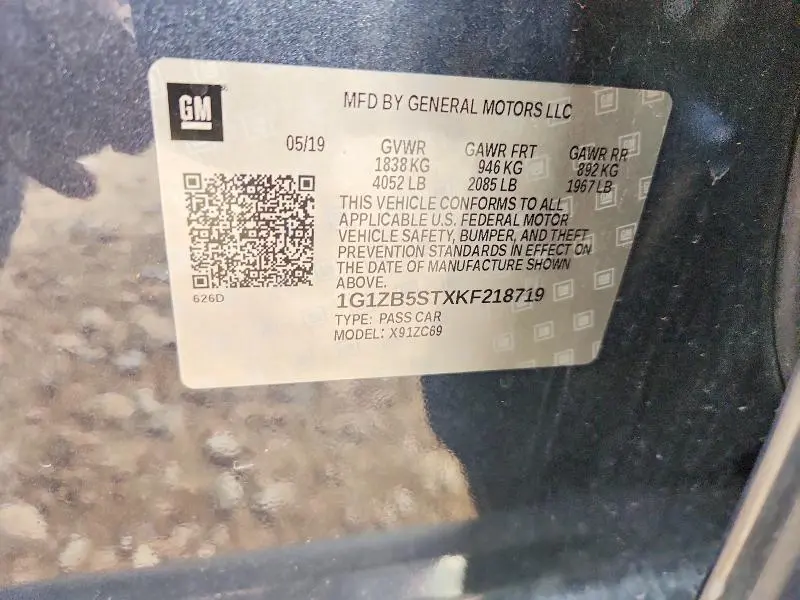 2019 CHEVROLET MALIBU LS  