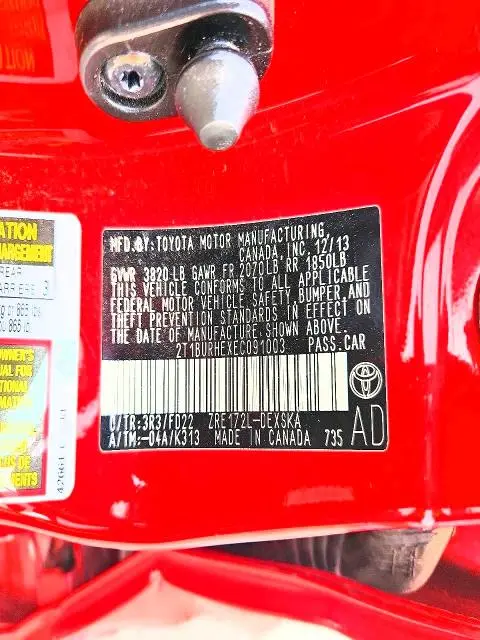 2014 TOYOTA COROLLA S PLUS  