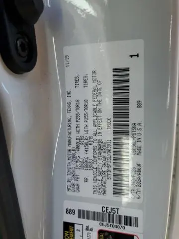 2020 TOYOTA TUNDRA CREWMAX SR5  