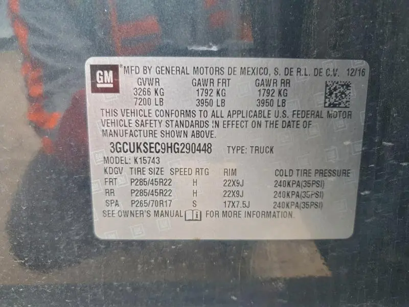 2017 CHEVROLET SILVERADO K1500 LTZ  