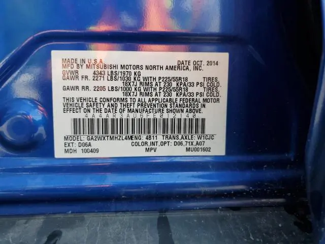 2015 MITSUBISHI OUTLANDER SPORT ES  