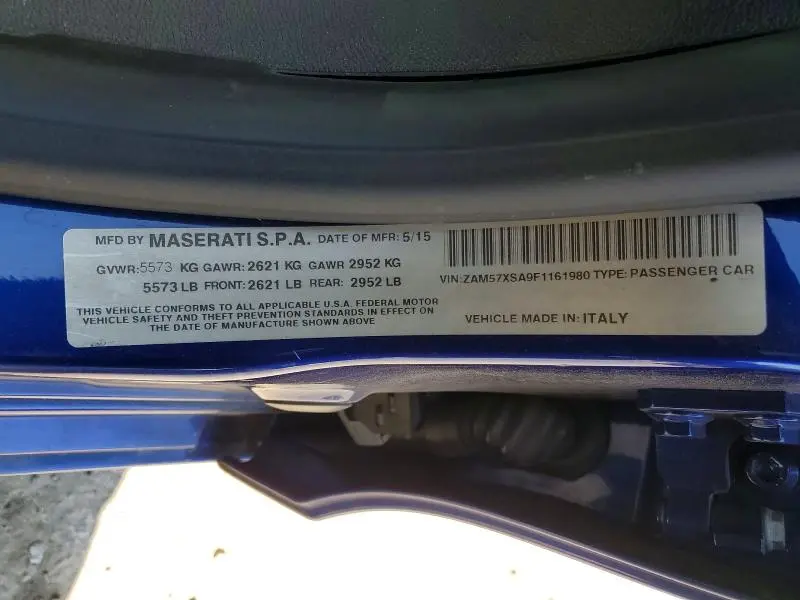 2015 MASERATI GHIBLI   