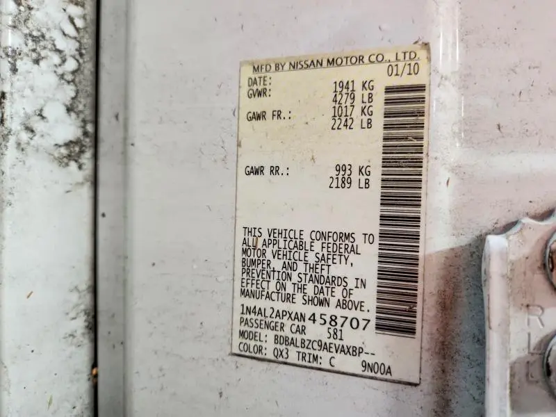 2010 NISSAN ALTIMA 2.5  