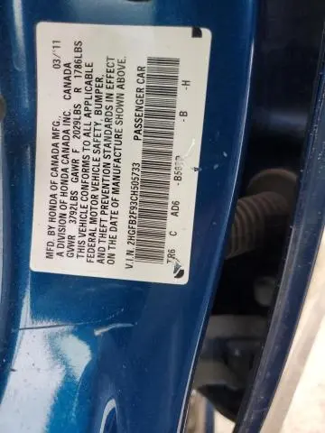 2012 HONDA CIVIC EXL