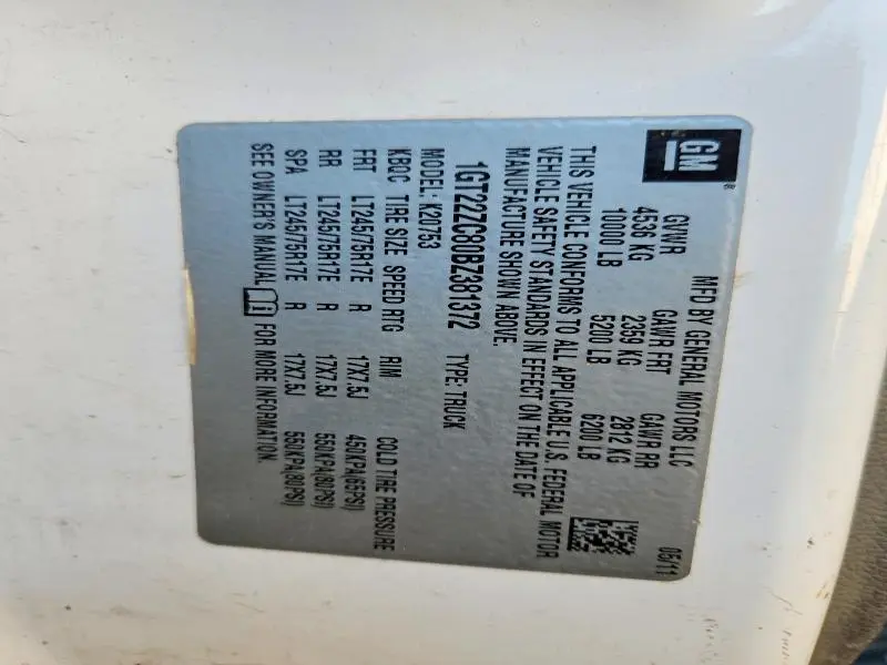 2011 GMC SIERRA K2500 HEAVY DUTY  