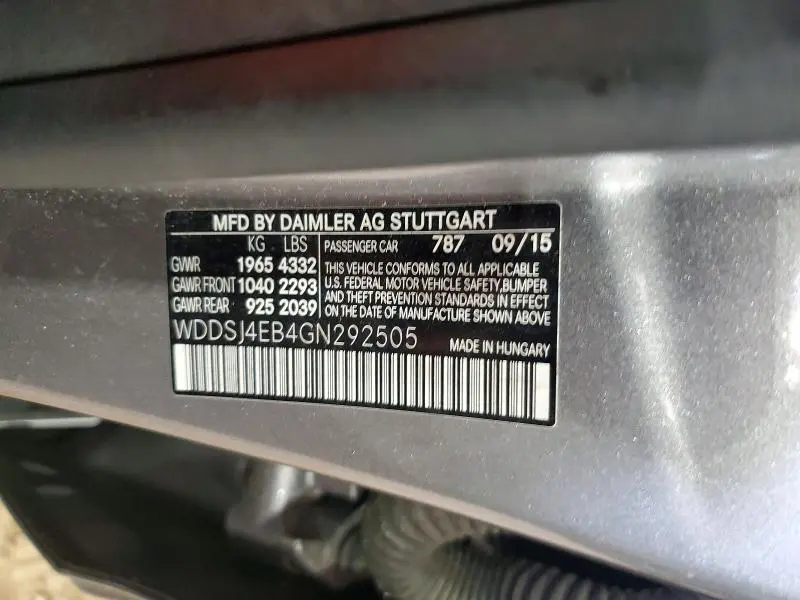 2016 MERCEDES-BENZ CLA 250  