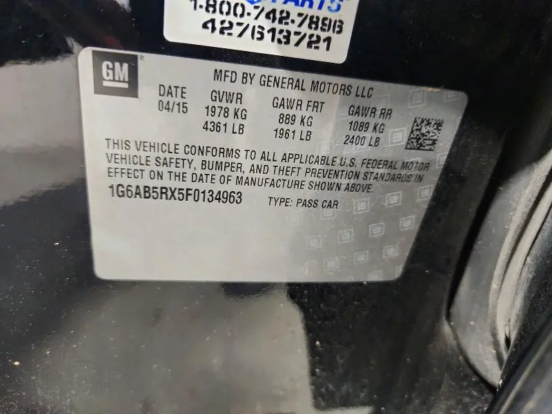 2015 CADILLAC ATS LUXURY  