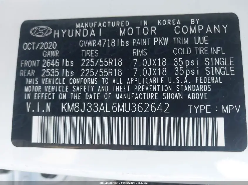 2021 HYUNDAI TUCSON LIMITED