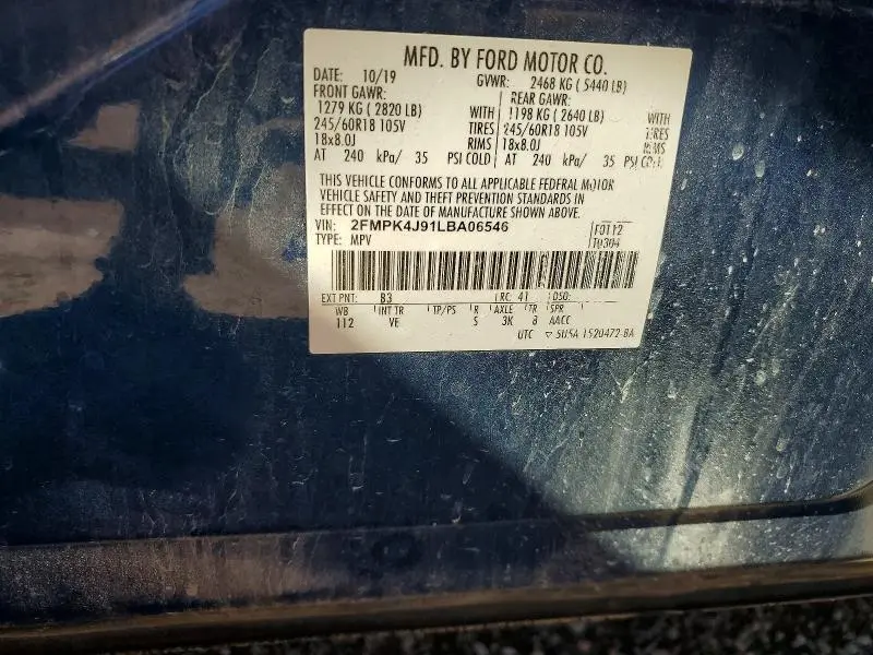 2020 FORD EDGE SEL  