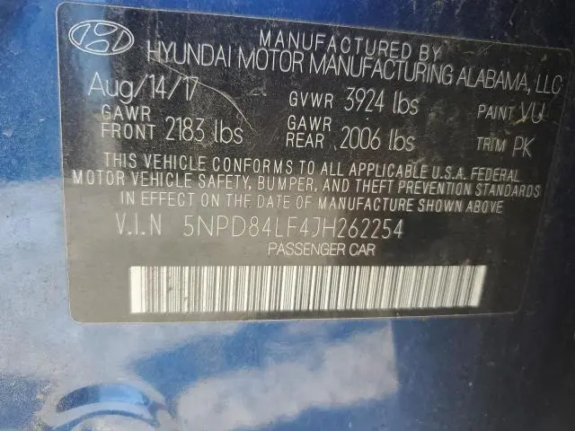 2018 HYUNDAI ELANTRA SEL