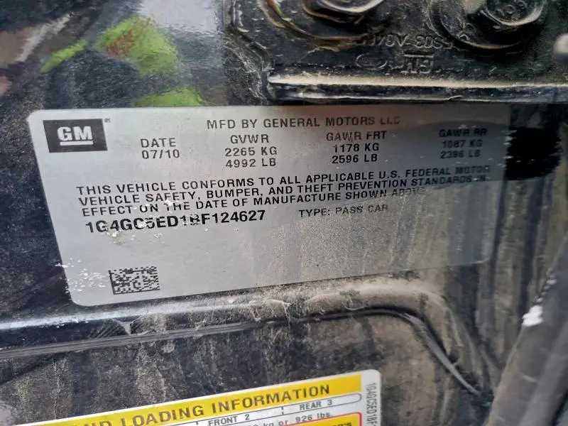 2011 BUICK LACROSSE CXL  