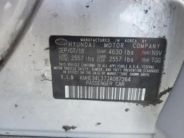 2018 HYUNDAI SONATA HYBRID  