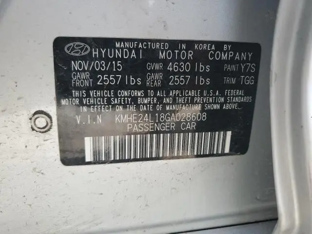 2016 HYUNDAI SONATA HYBRID  