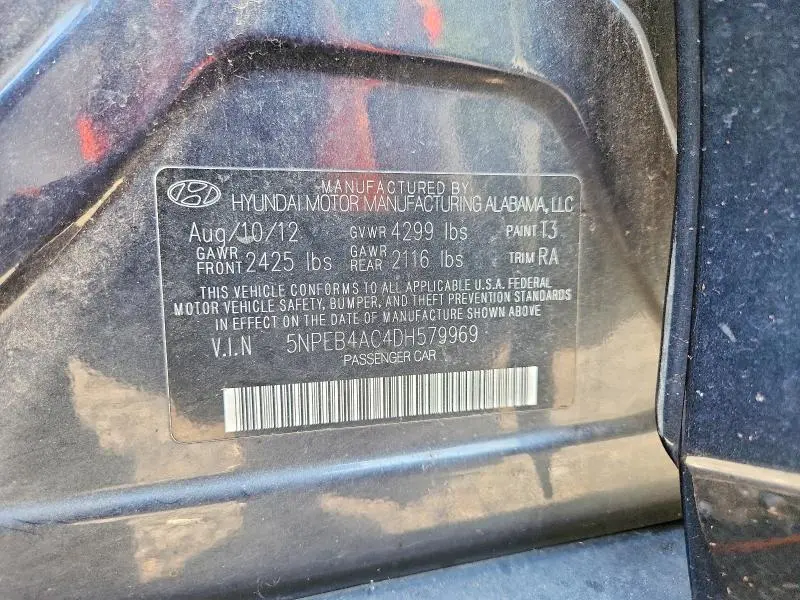 2013 HYUNDAI SONATA GLS  