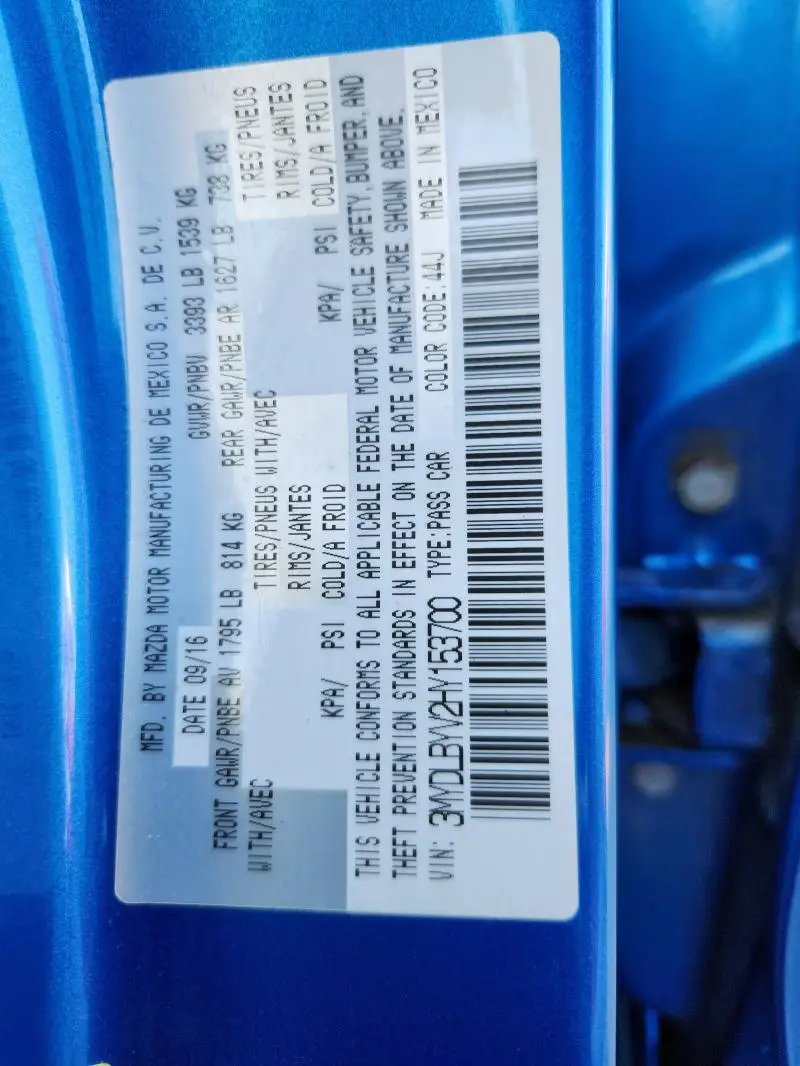 2017 TOYOTA YARIS IA   