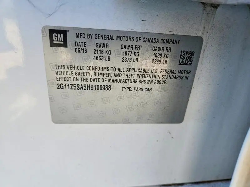 2017 CHEVROLET IMPALA LS  