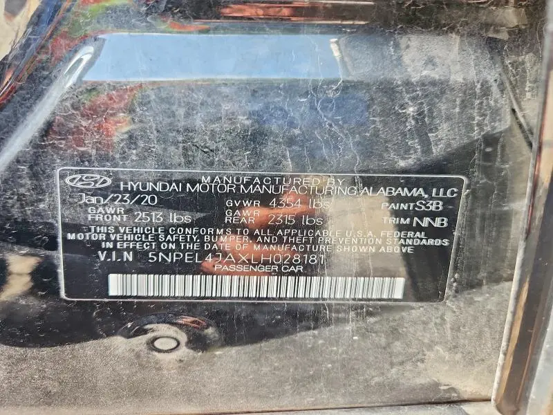 2020 HYUNDAI SONATA SEL  