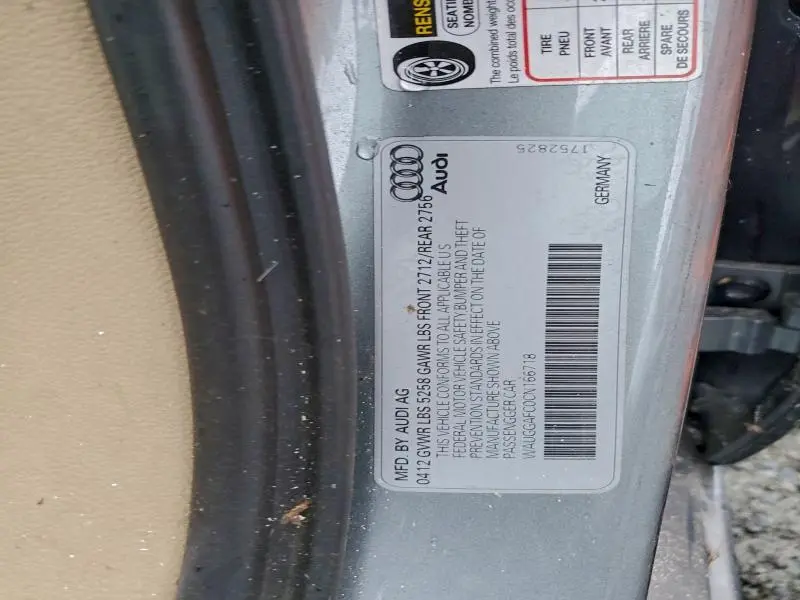 2012 AUDI A6 PREMIUM PLUS  