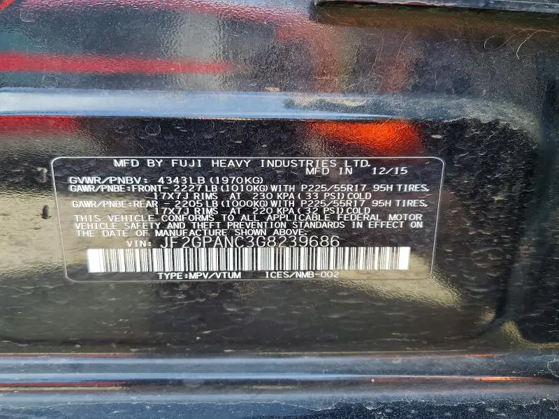 2016 SUBARU CROSSTREK LIMITED  