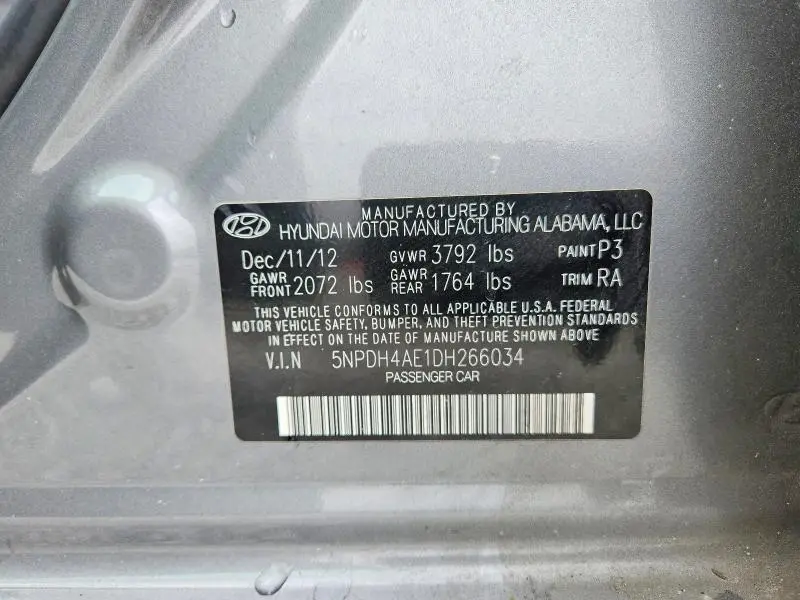 2013 HYUNDAI ELANTRA GLS  