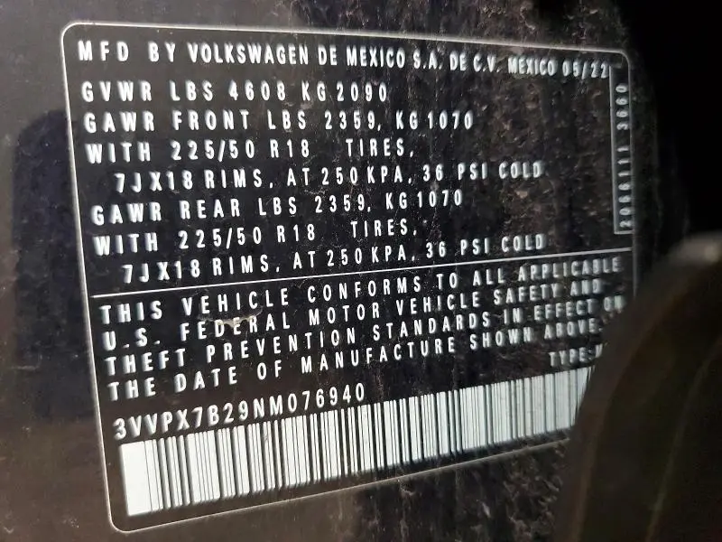 2022 VOLKSWAGEN TAOS SE IQ DRIVE  