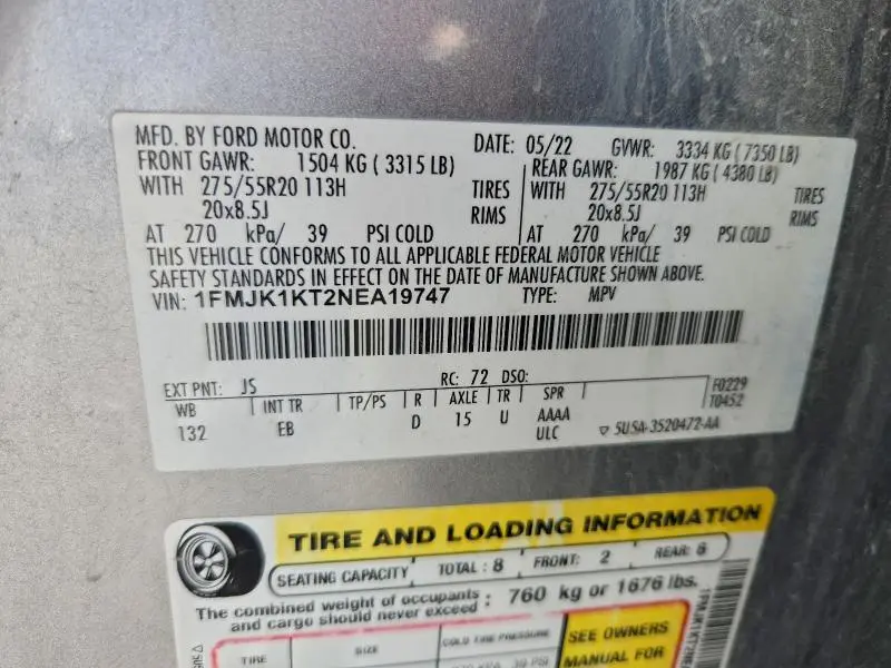 2022 FORD EXPEDITION MAX LIMITED  