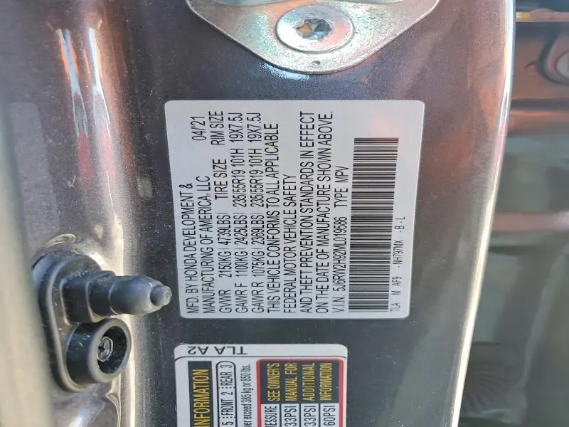 2021 HONDA CR-V TOURING  