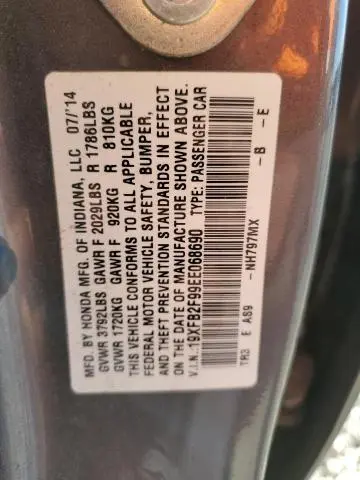 2014 HONDA CIVIC EXL  