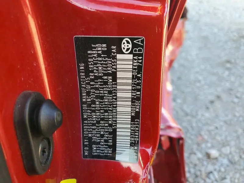 2016 TOYOTA COROLLA L  