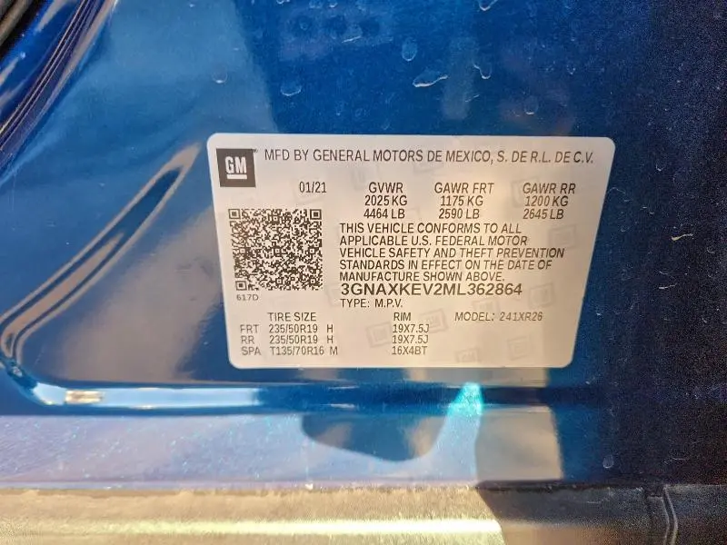 2021 CHEVROLET EQUINOX LT  