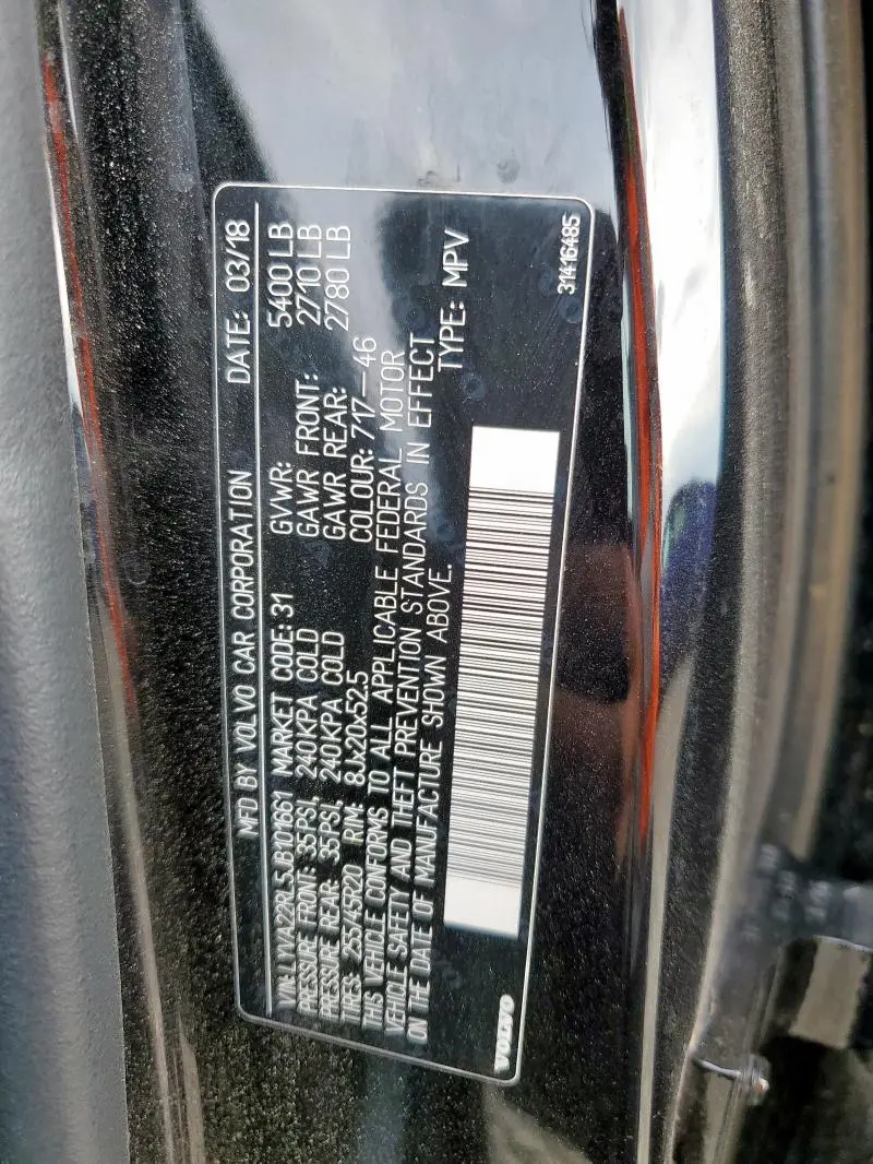 2018 VOLVO XC60 T6  