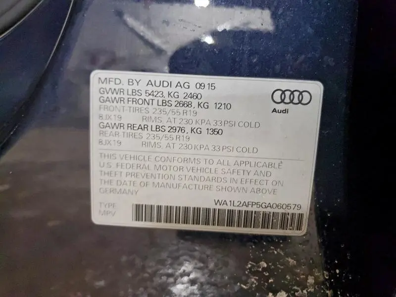 2016 AUDI Q5 PREMIUM PLUS  