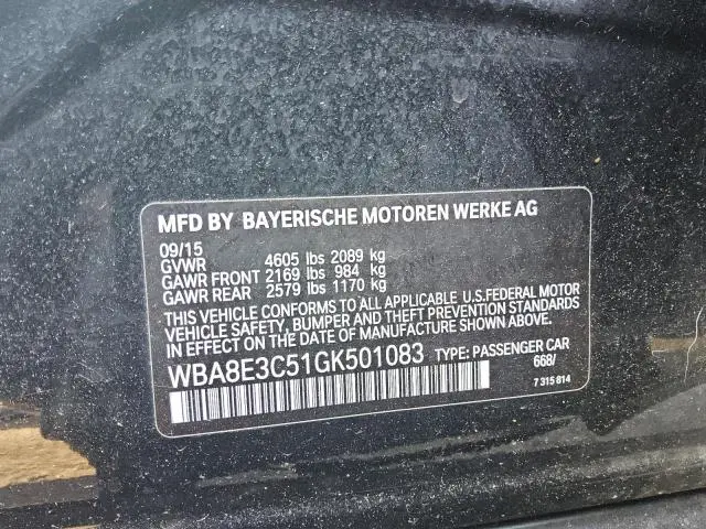 2016 BMW 328 XI SULEV  