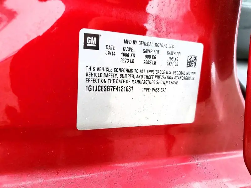 2015 CHEVROLET SONIC LT  