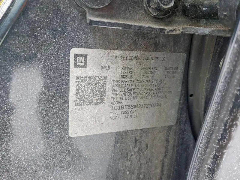 2018 CHEVROLET CRUZE LT  